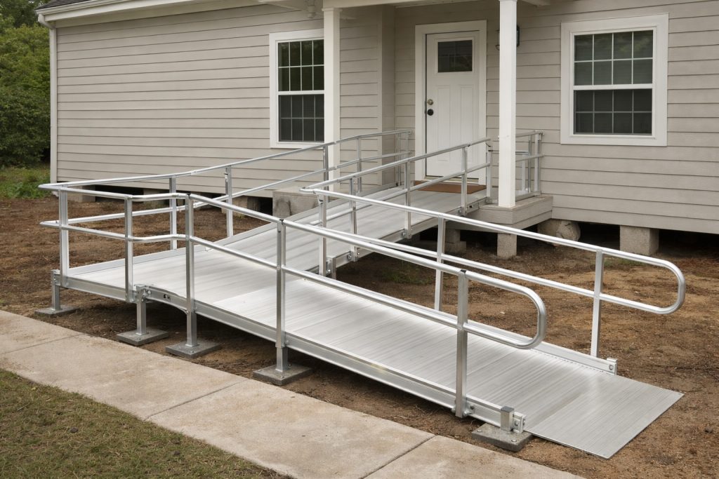 ADA Aluminum Wheelchair Ramp Installation in Covington, LA