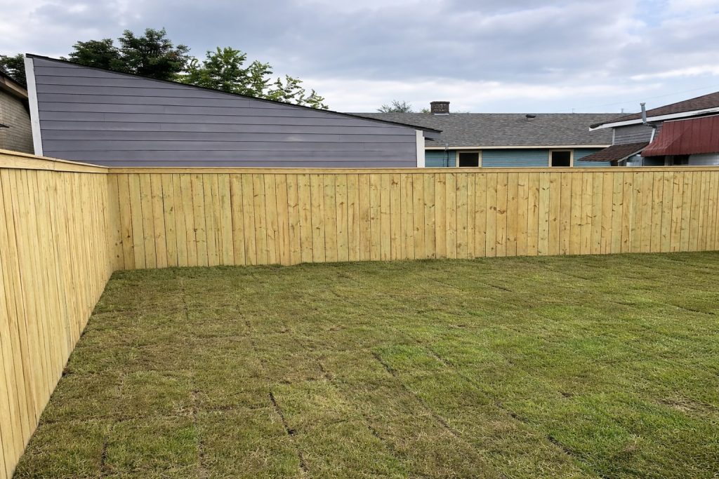 6 foot cedar privacy fence installation in Mandeville Louisiana by GRC Outdoor Living